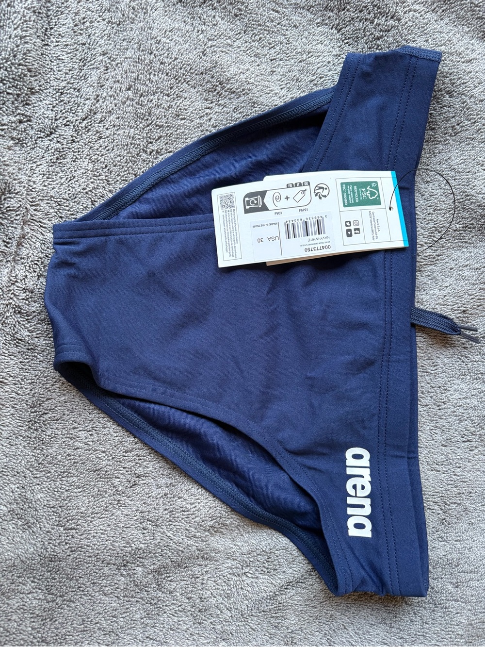 arena Men's Navy Swim Brief - Classic Performance